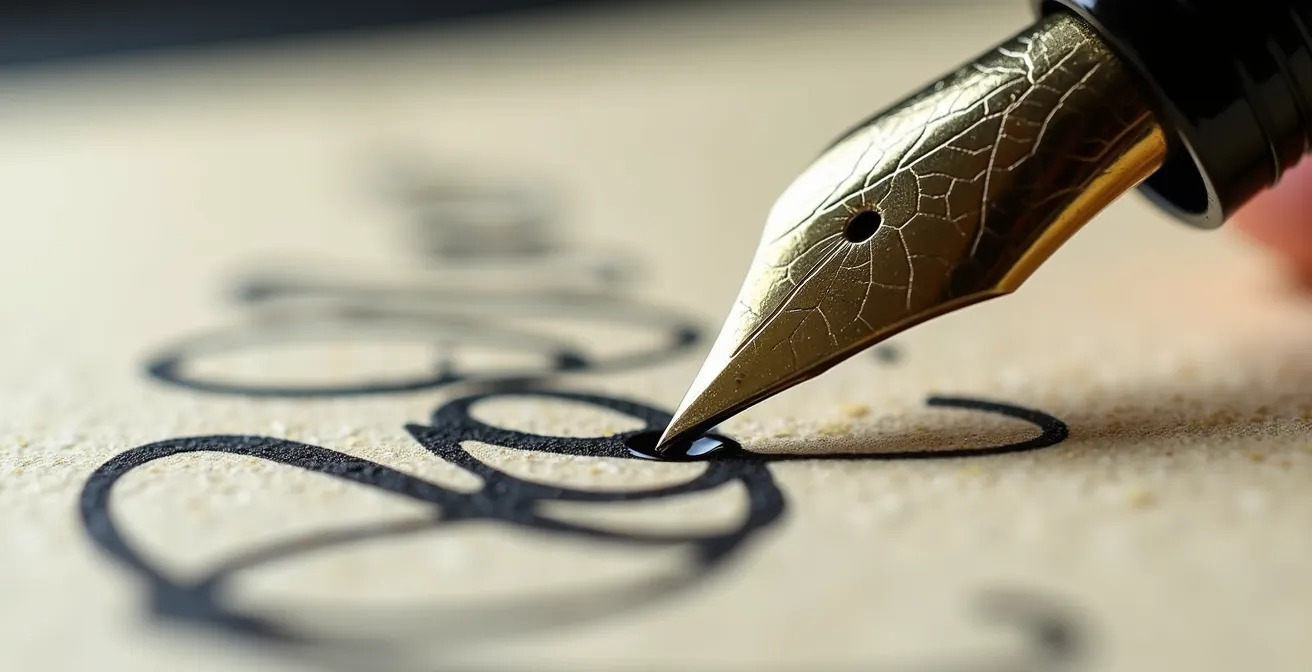 Mise en page artistique d'un poème avec calligraphie élégante sur papier texturé