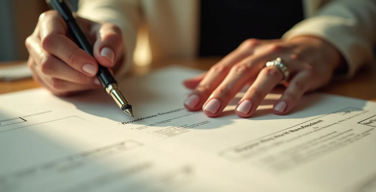 Signature d'une déclaration sur l'honneur par une salariée mère